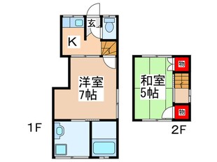 吉野アパ－トの物件間取画像